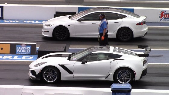 Video: Tesla Plaid vs ZR1 Corvette Drag Race