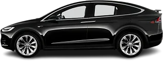 Side view photo of Tesla Model X 90D (2016-2017) on transparent background