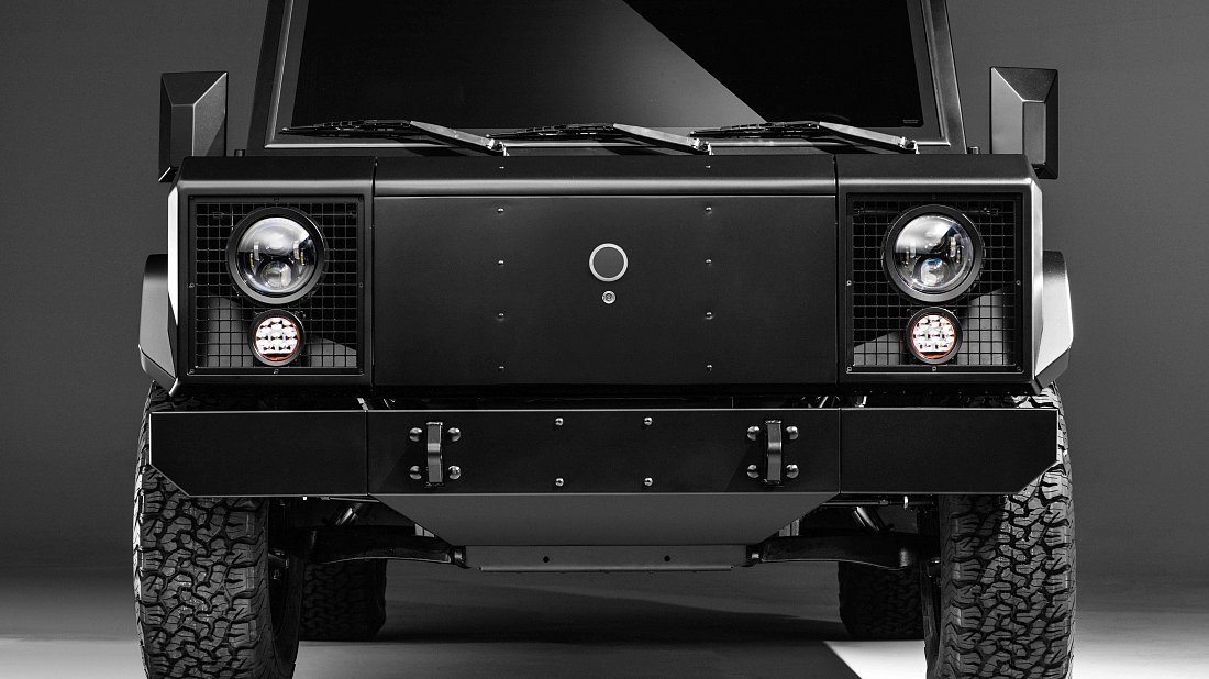 Bollinger Motors B2 120 kWh front fascia, grille, headlights, bumper, exterior