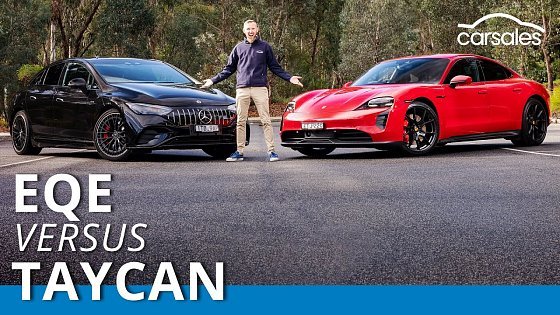 Video: 2023 Porsche Taycan GTS v Mercedes-AMG EQE 53 Comparison | German electric sports sedan shootout