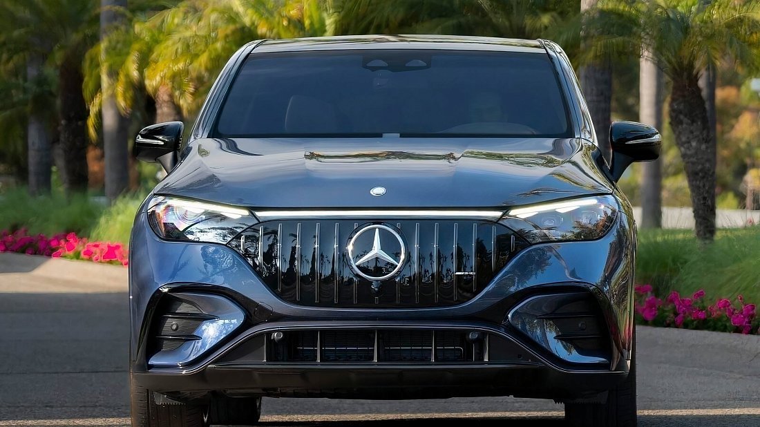 Mercedes EQE SUV AMG 43 4MATIC (2022-…) front fascia photo, grille, headlights, bumper, exterior
