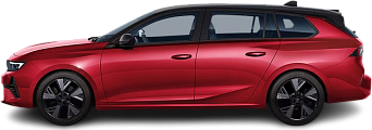 Side view photo of Opel Astra Electric Sports Tourer (2023-…) on transparent background