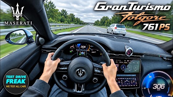 Video: 2025 Maserati GranTurismo Folgore 761 PS HIGH SPEED POV Drive on German AUTOBAHN, No Speed Limit