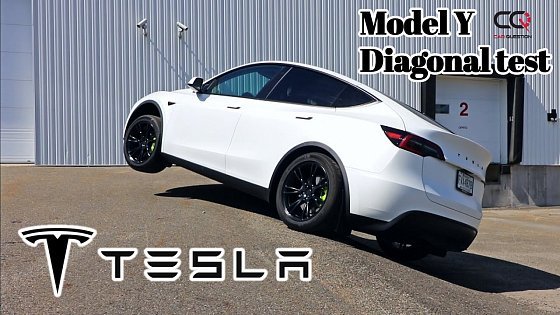 Video: Tesla Model Y AWD Dual motor Diagonal Test | With and without Off-Road assist!