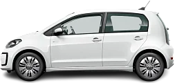 Side view photo of Volkswagen e-Up! 18.7 kWh (2013-2019) on transparent background