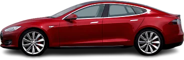 Side view photo of Tesla Model S P90D (2015-2016) on transparent background