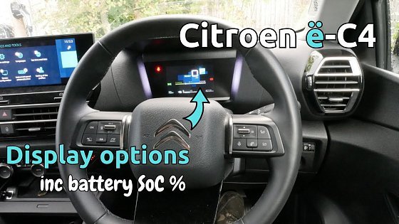 Video: Citroen e-C4 instrument panel & how to get battery SoC %