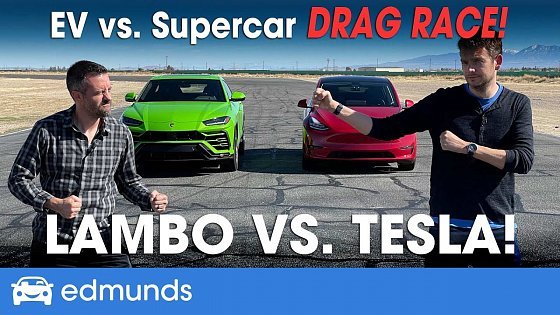 Video: Drag Race! Tesla Model Y vs. Lamborghini Urus | EV vs. Supercar | 0-60 Performance &amp; more