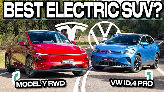 Video: Has Model Y met its match? (Tesla Model Y vs Volkswagen ID.4 comparison review and range test)