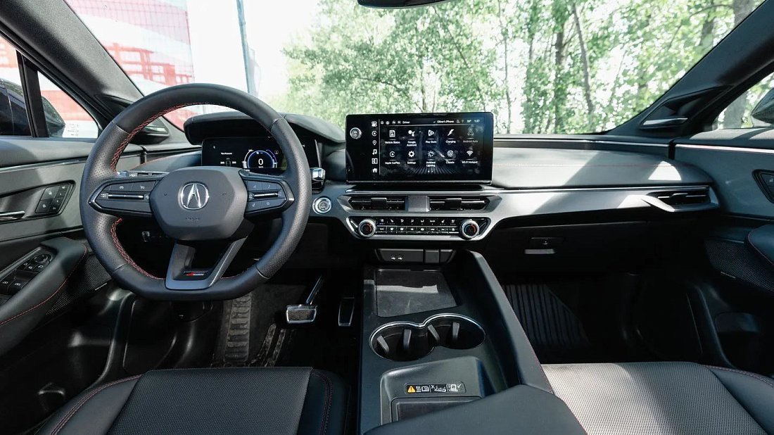 Acura ZDX A-Spec AWD (2024-…) interior photo, front seat, driver seat, dashboard, steering wheel, infotainment, cockpit