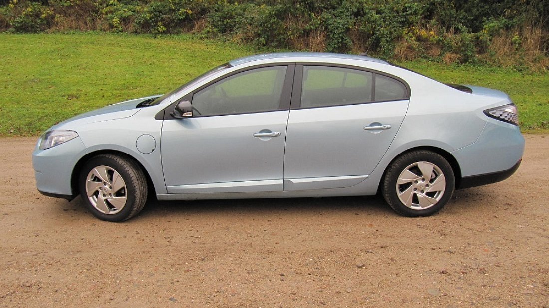 Renault Fluence Z.E. (2011-2014) side profile, silhouette, doors, wheels, exterior
