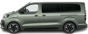 Side view photo of Opel Zafira Electric Life L3 50 kWh (2024-...) on transparent background