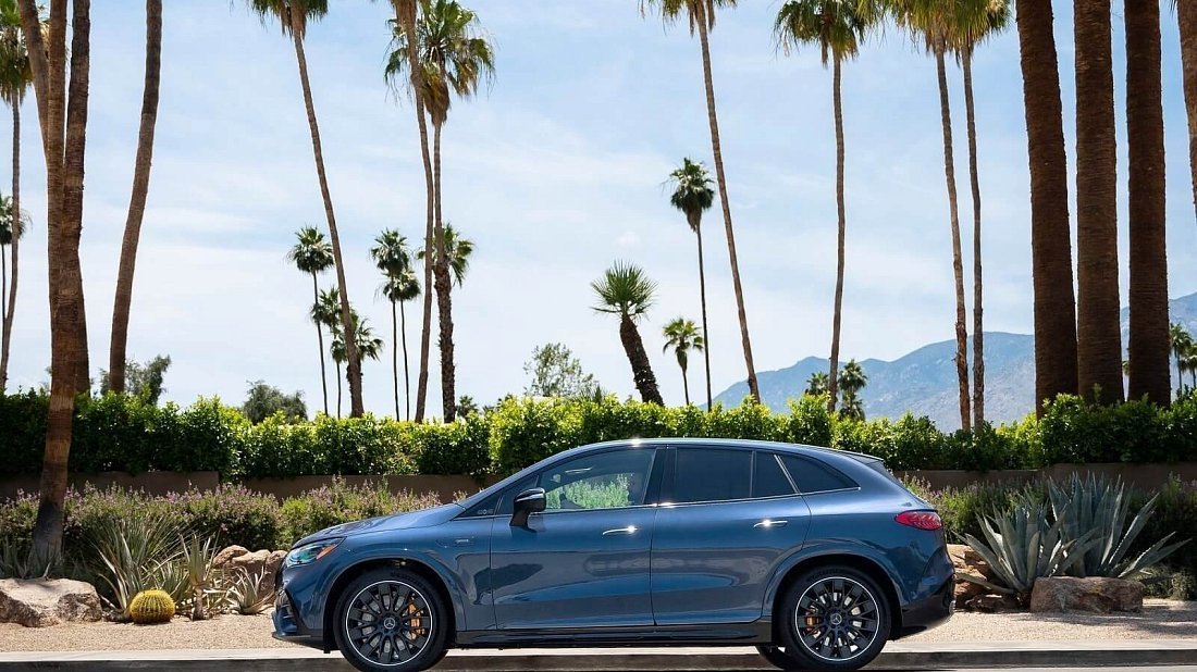 Mercedes EQE SUV AMG 53 4MATIC+ (2023-…) side profile, silhouette, doors, wheels, exterior