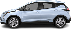 Side view photo of Chevrolet Bolt EV Gen 3 (2022-2023) on transparent background