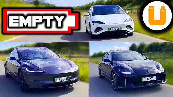 Video: Real World Range Test | Tesla Model 3 Vs BYD Seal Vs Hyundai IONIQ 6 Triple Test