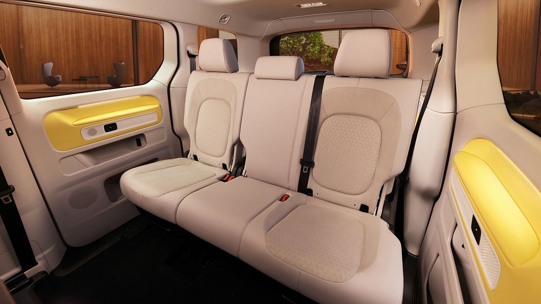 Volkswagen ID.Buzz Pro (2024-...) rear seats, back seats, passenger seats, legroom, headroom, interior