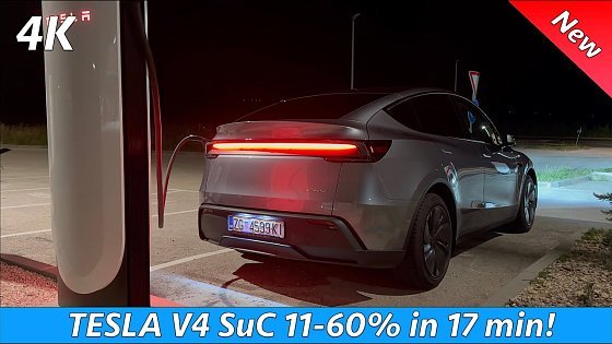 Video: 2025 Tesla Model Y Long Range AWD: V4 Supercharging (How fast?)