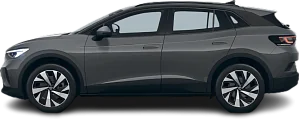 Side view photo of Volkswagen ID.4 Standard (2023-…) on transparent background
