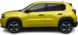 Side view photo of Fiat Grande Panda (2024-...) on transparent background