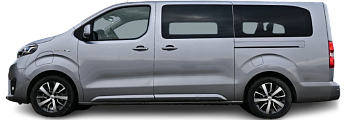 Side view photo of Toyota Proace Verso Electric L 50 kWh (2021-2024) on transparent background