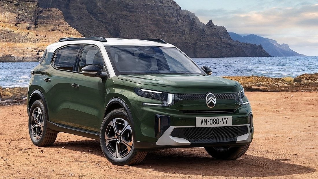 Citroën e-C3 Aircross Extended Range (2025-…) front view photo, front quarter, diagonal, exterior