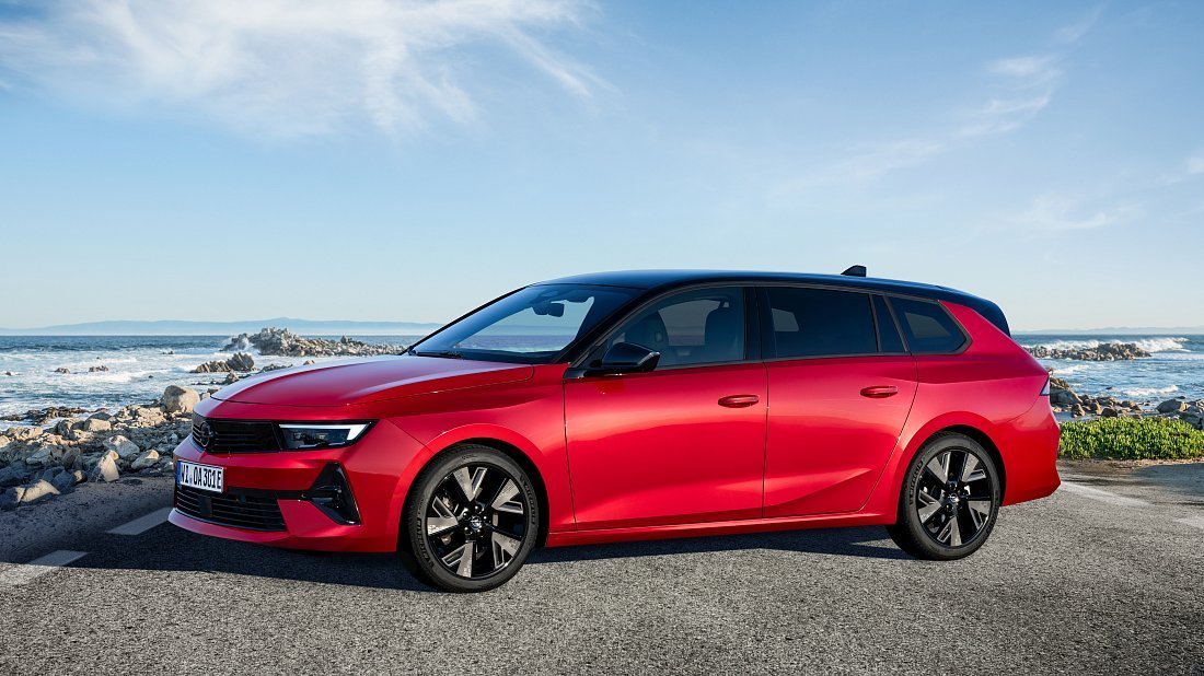 Opel Astra Electric Sports Tourer (2023-…) side profile, silhouette, doors, wheels, exterior