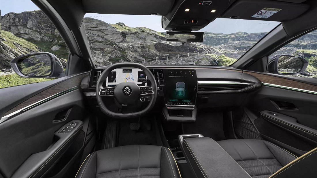 Renault Megane E-Tech EV60 130hp (2022-…) interior, front seat, driver seat, dashboard, steering wheel, infotainment, cockpit