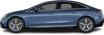Side view photo of Mercedes EQE 350+ (2022-2024) on transparent background
