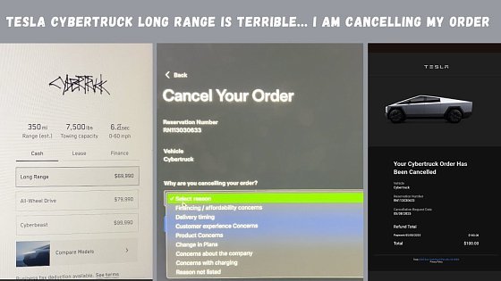 Video: Tesla CyberTruck Long Range Is Terrible... I am Cancelling My Order