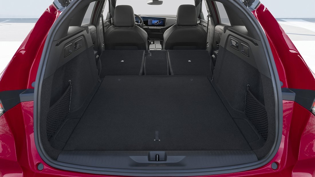 Opel Astra Electric Sports Tourer (2023-…) trunk, boot, expanded, folded seats, maximum volume, max cargo, max capacity, max storage