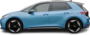 Side view photo of Volkswagen ID.3 Pro S (2023-2024) on transparent background