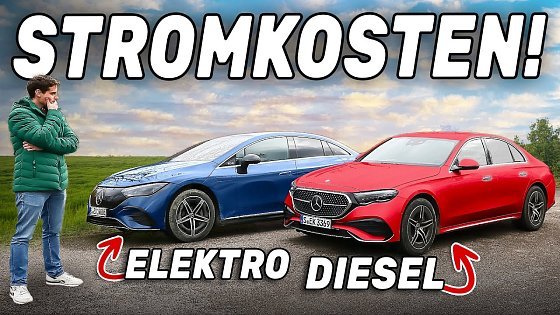 Video: Darum versagt Elektro vs. Diesel! Mercedes E-Klasse vs. Mercedes EQE
