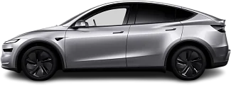 Side view photo of Tesla Model Y RWD (2025-...) on transparent background