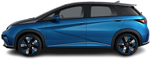 Side view photo of BYD Dolphin Comfort/Design (2023-…) on transparent background