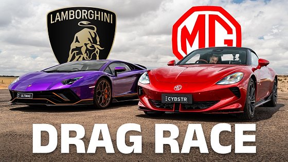 Video: Lambo vs MG drag race: Aventador Ultimae vs Cyberster, can electric beat V12?