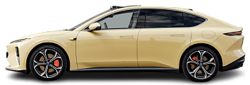 Side view photo of NIO ET5 Long Range (2022-…) on transparent background