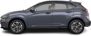 Side view photo of Hyundai Kona Electric Standard Range (2021-2023) on transparent background