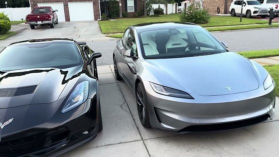 Video: ’25 @tesla Model3 Performance vs. ’19 @Chevrolet corvette, which would you choose?