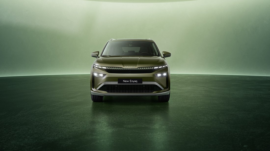 Škoda Enyaq 85 (2025-…) front fascia, grille, headlights, bumper, exterior