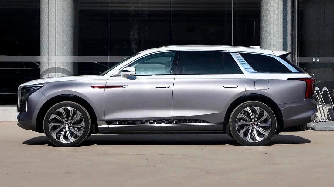 Hongqi E-HS9 99 kWh (2022-...) side profile, silhouette, doors, wheels, exterior