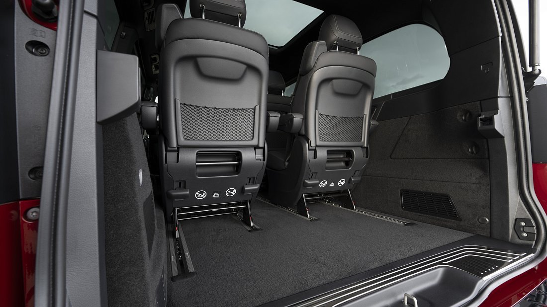Mercedes EQV 250 Extra Long (2024-...) trunk photo, boot, seats up, seats upright, cargo space, cargo volume, cargo capacity, storage