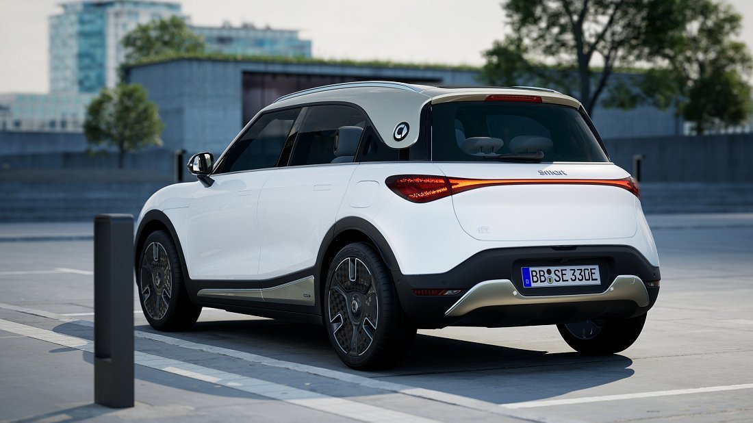 Smart #1 Pro+ (2023-…) rear quarter, three-quarter view, diagonal, exterior
