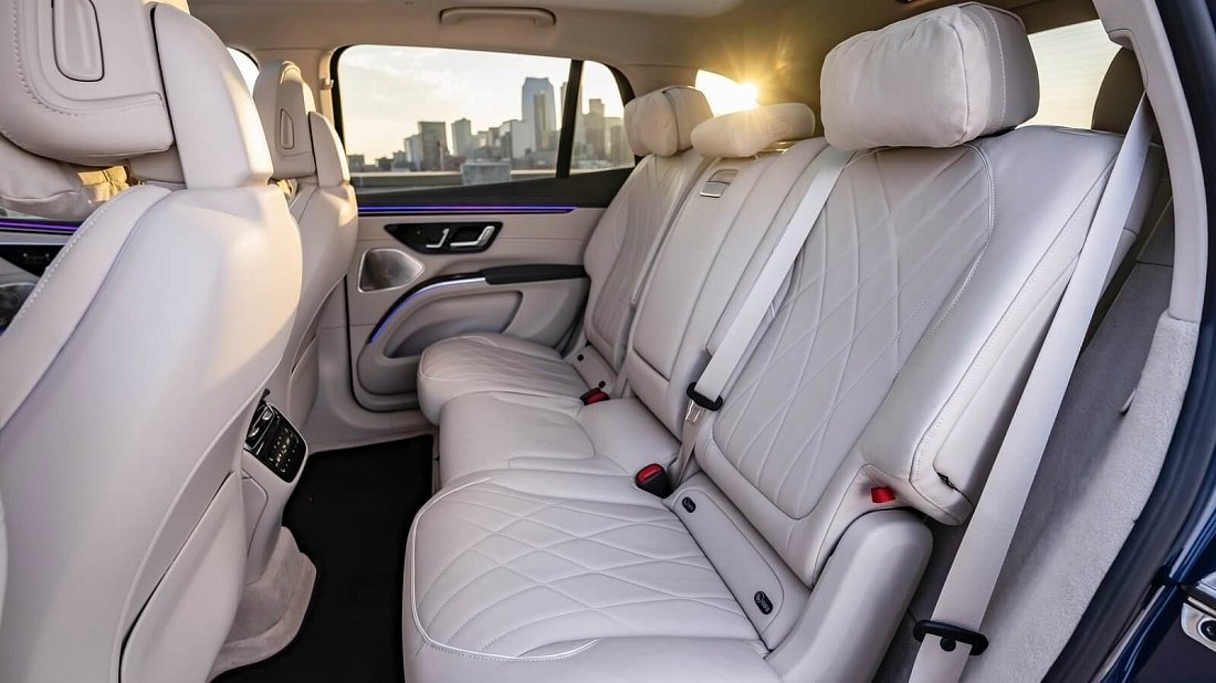 Mercedes EQS SUV 580 4MATIC (2023-…) rear seats, back seats, passenger seats, legroom, headroom, interior