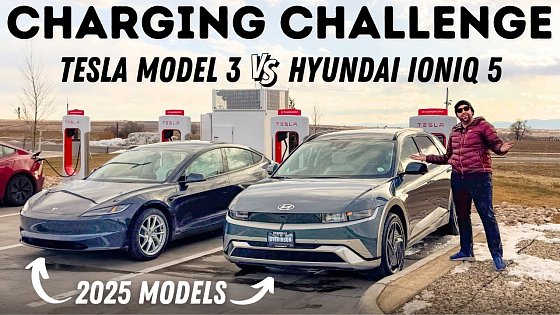 Video: Native NACS On 2025 Hyundai IONIQ 5! 10-80% Charging Test On Tesla Supercharger Against Model 3