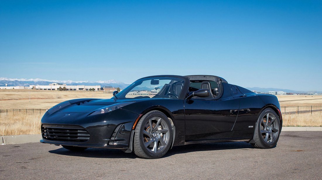 Tesla Roadster 2.5 Sport (2010-2012) front view, front quarter, diagonal, exterior