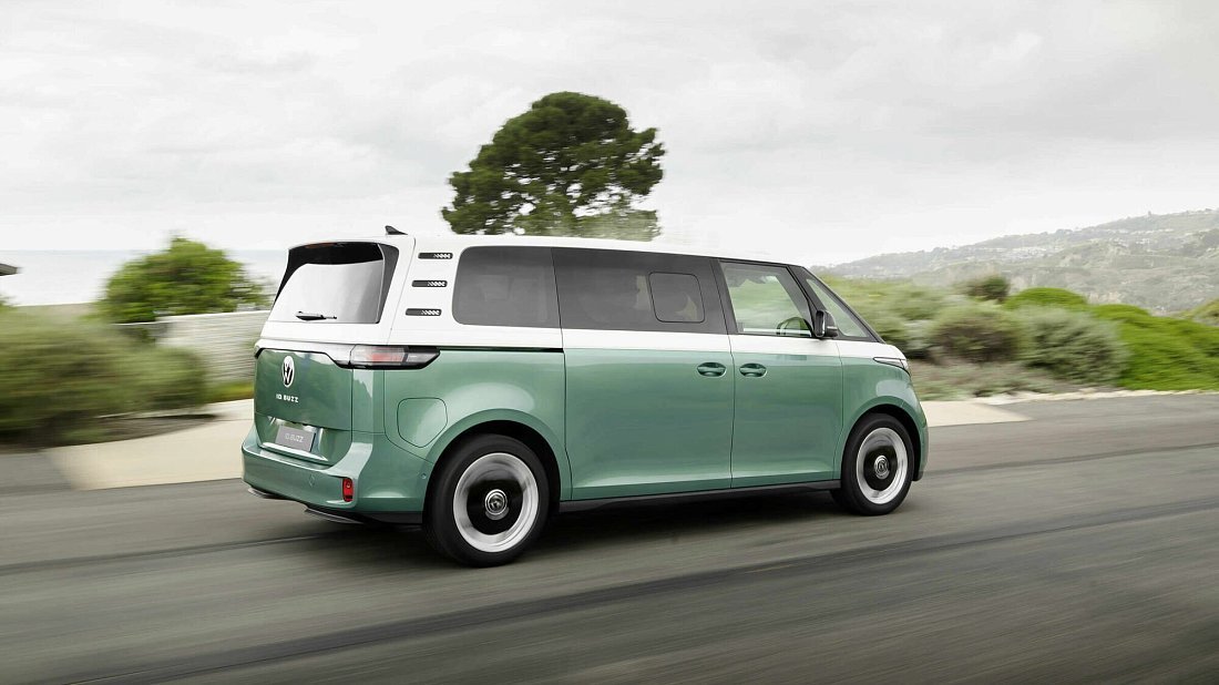 Volkswagen ID.Buzz Long Pro S (2024-…) side profile, silhouette, doors, wheels, exterior