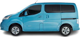 Side view photo of Nissan e-NV200 Evalia 40 kWh (2018-2021) on transparent background