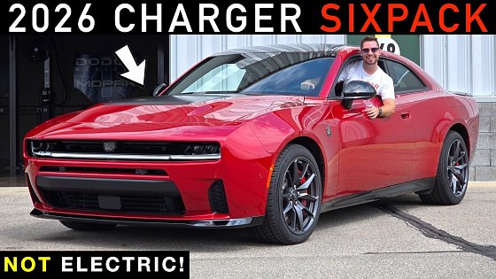 Video: 2026 Dodge Charger Sixpack -- Meet the 550 HP Charger With an ENGINE Under the Hood!