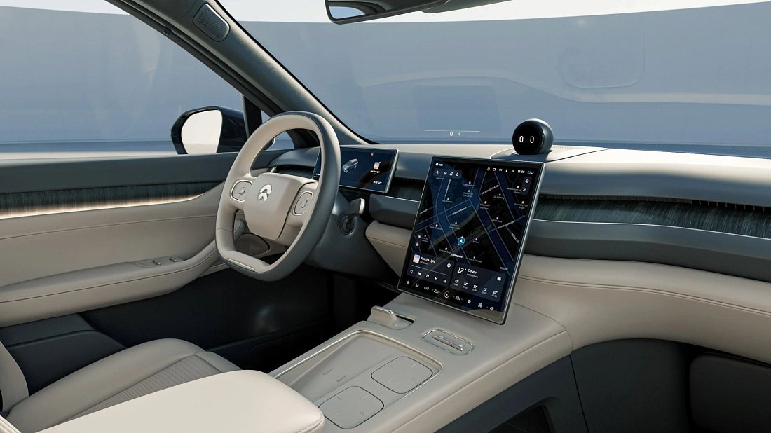 NIO EL8 Standard Range (2024-…) interior, front seat, driver seat, dashboard, steering wheel, infotainment, cockpit