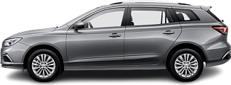 Side view photo of MG MG5 Electric Long Range (2020-2021) on transparent background